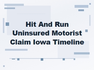 Iowa Hit and Run Uninsured Motorist Claim Timeline